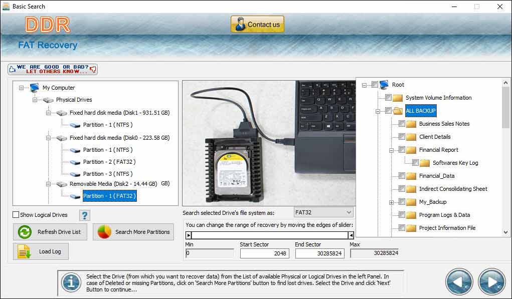 Data Doctor Recovery FAT screenshot