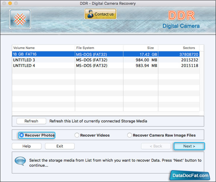DDR Digital Camera Data Recovery Software for Mac