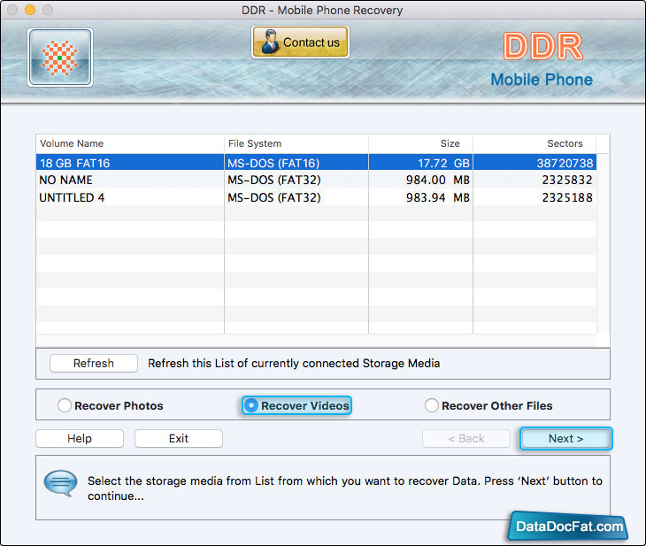 DDR Mobile Phone Data Recovery Software for Mac