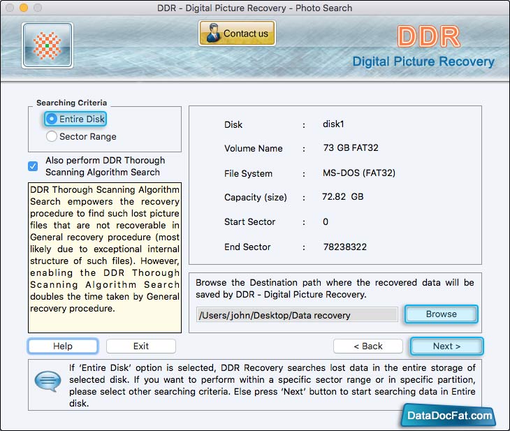 DDR Digital Pictures Data Recovery Software for Mac